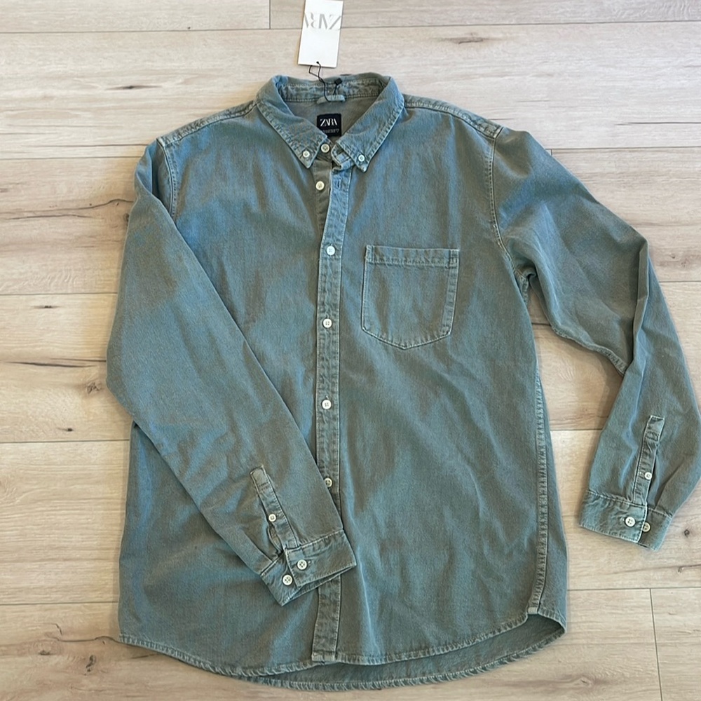 Men’s Zara Long Sleeve Button Down, NWT, XL